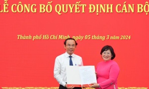 TP. Hồ Chí Minh: Đồng chí Văn Thị Bạch Tuyết giữ chức Trưởng Ban Tổ chức Thành ủy